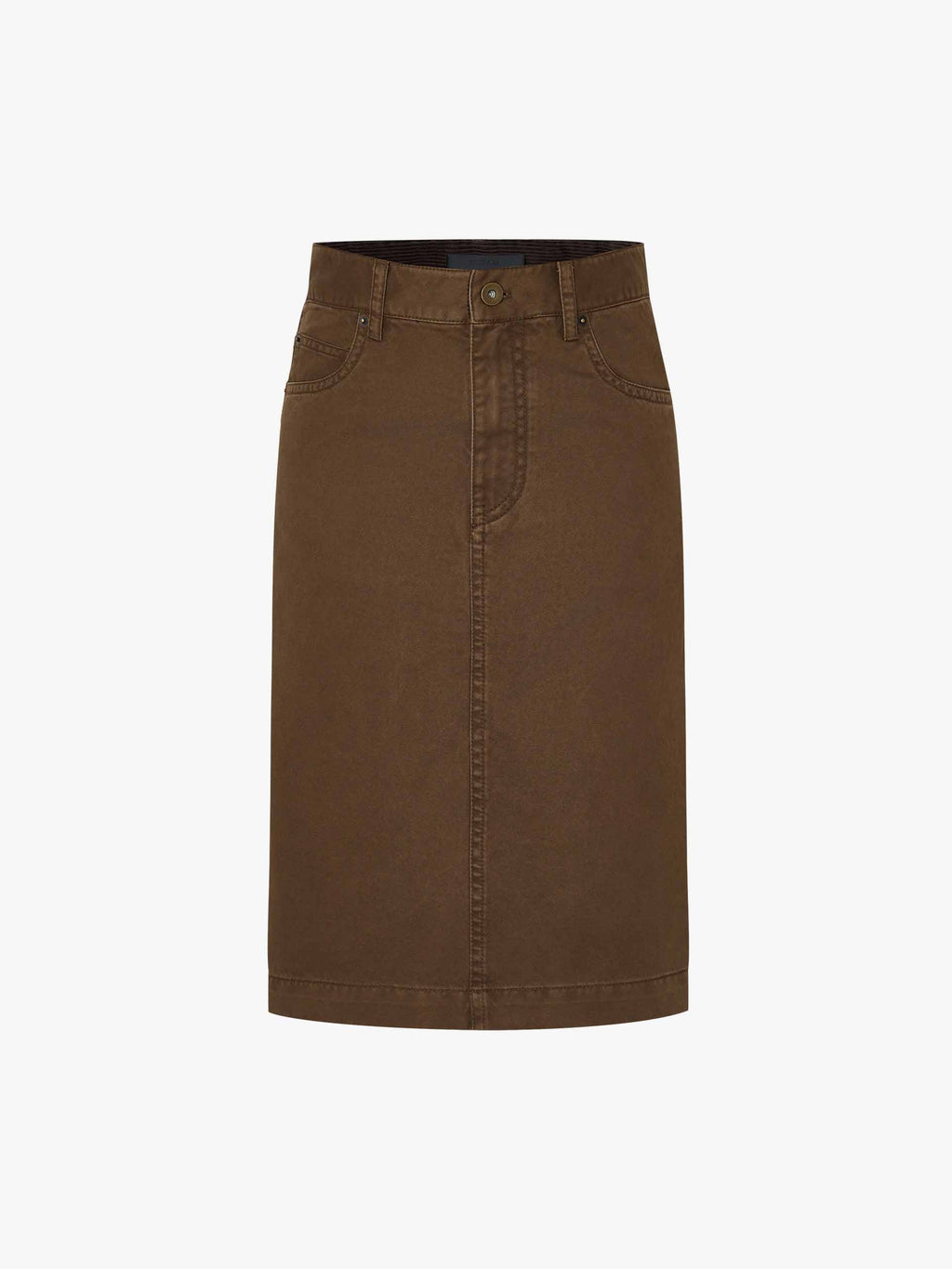 Back Slit Cotton Mini Skirt