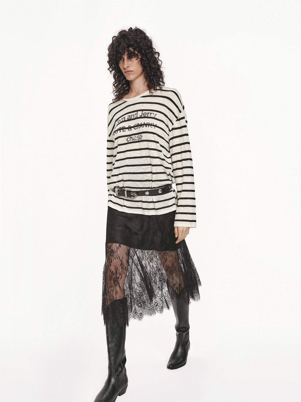 Tulle Detail Layered Skirt