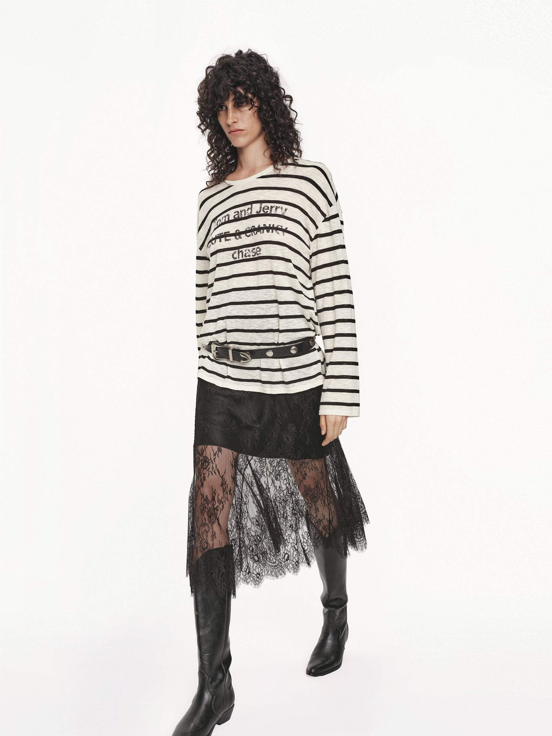 Tulle Detail Layered Skirt
