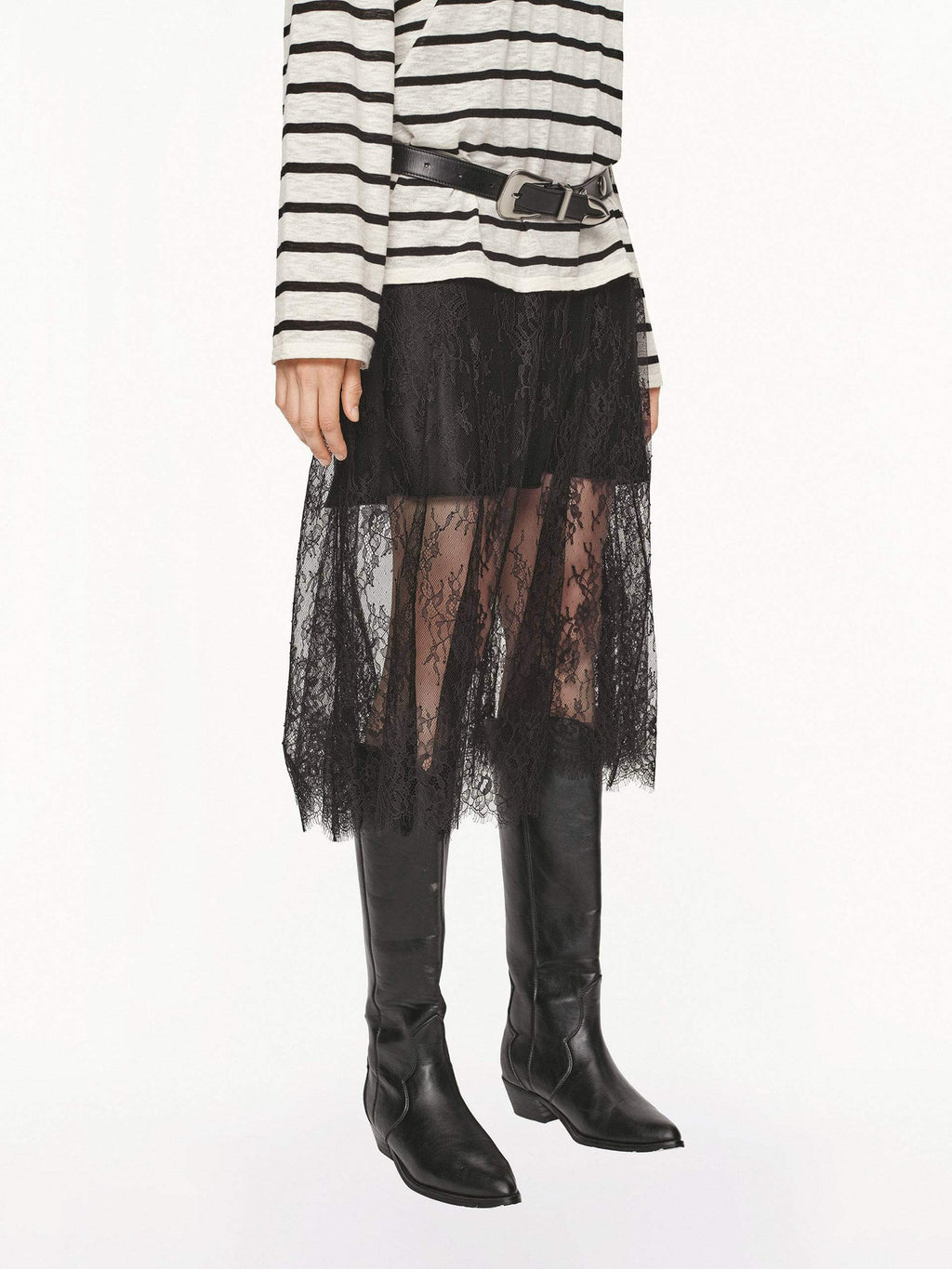 Tulle Detail Layered Skirt