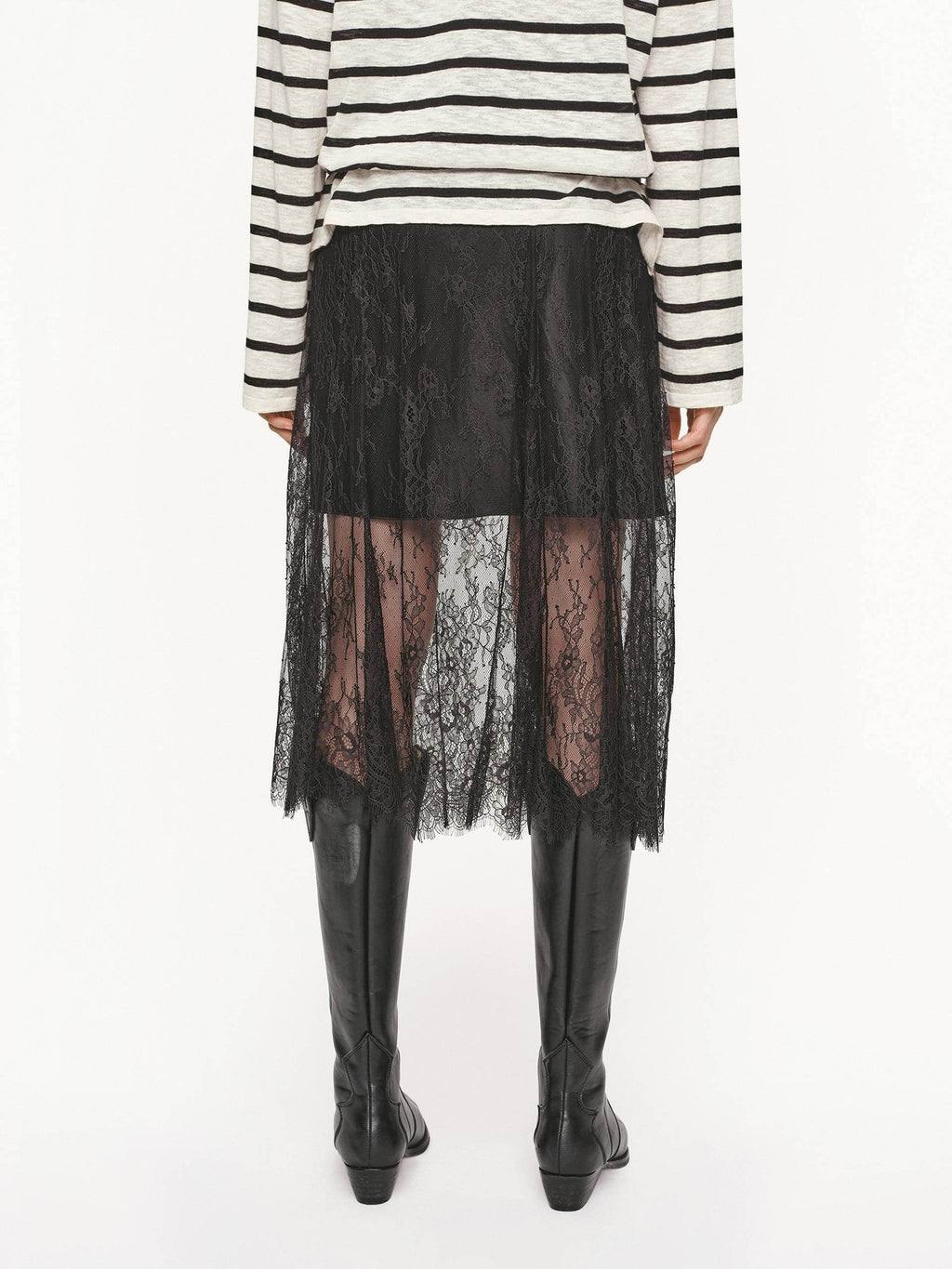 Tulle Detail Layered Skirt