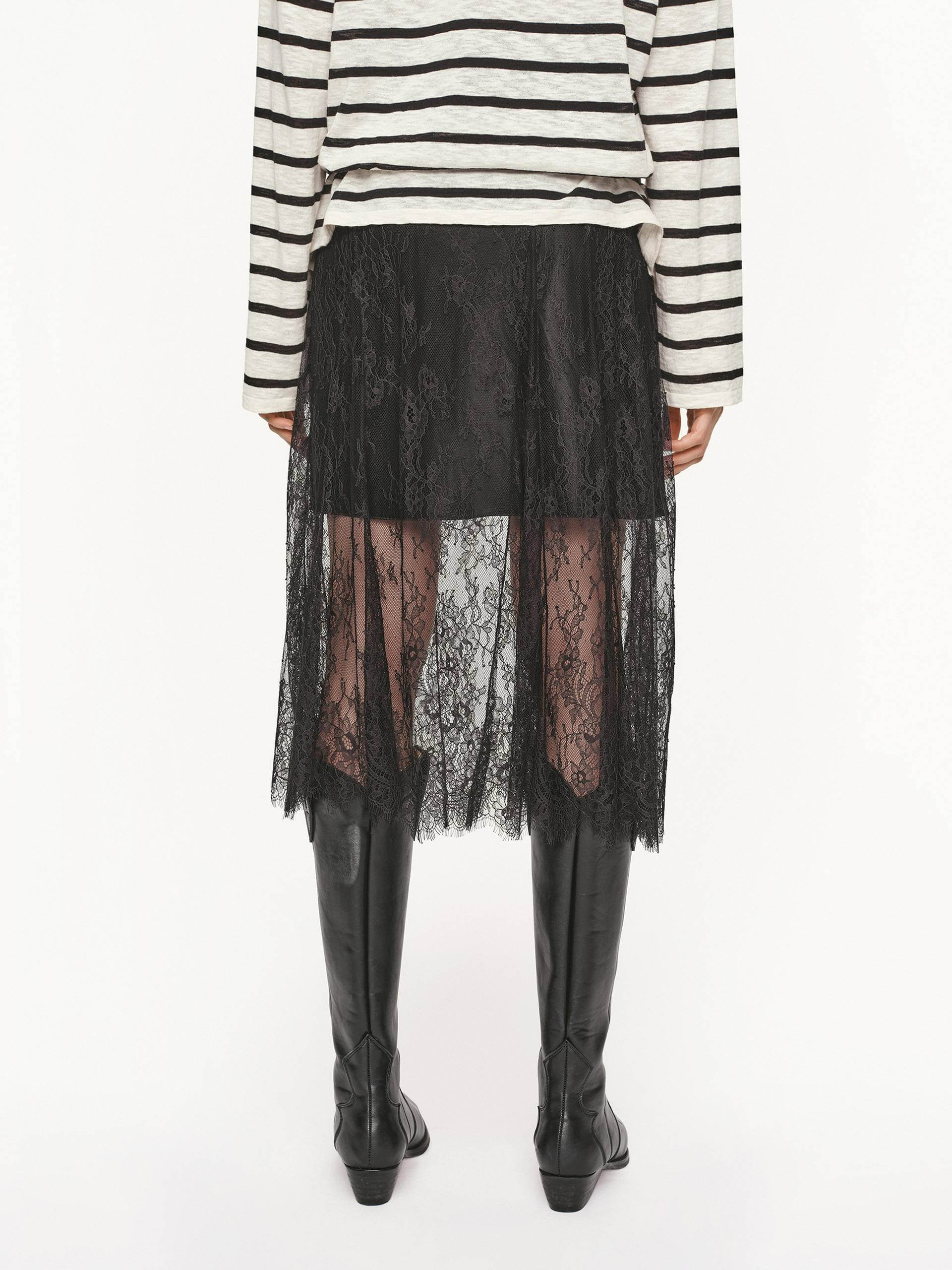 Tulle Detail Layered Skirt