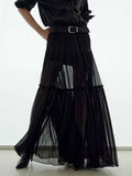 Semi-transparent Maxi Skirt