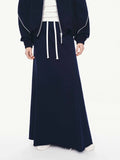 Raw Hem Drawstring Skirt