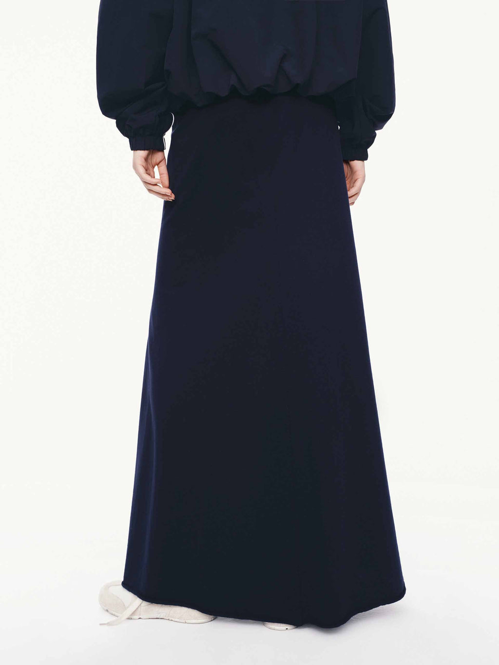Raw Hem Drawstring Skirt