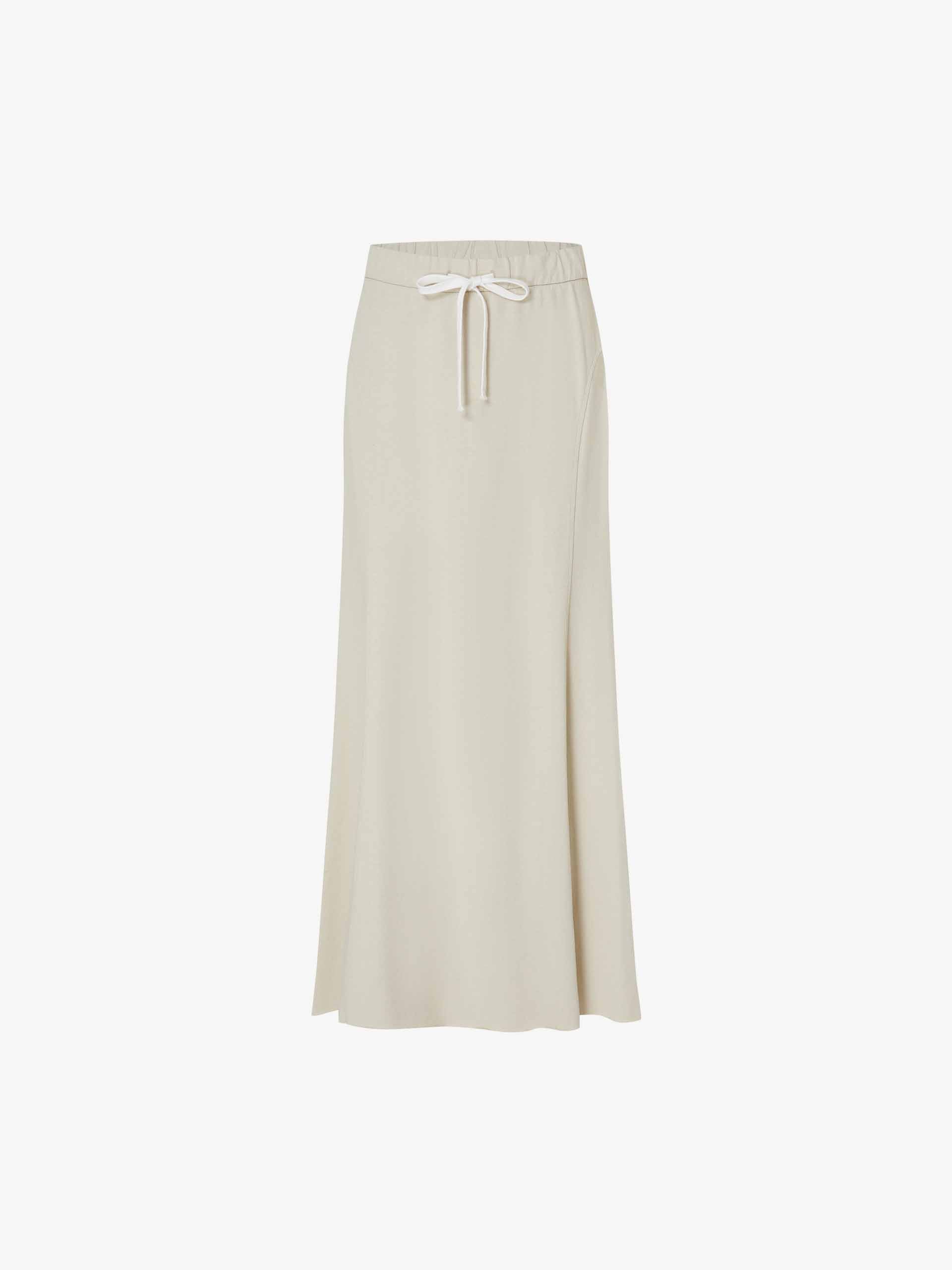 Raw Hem Drawstring Skirt