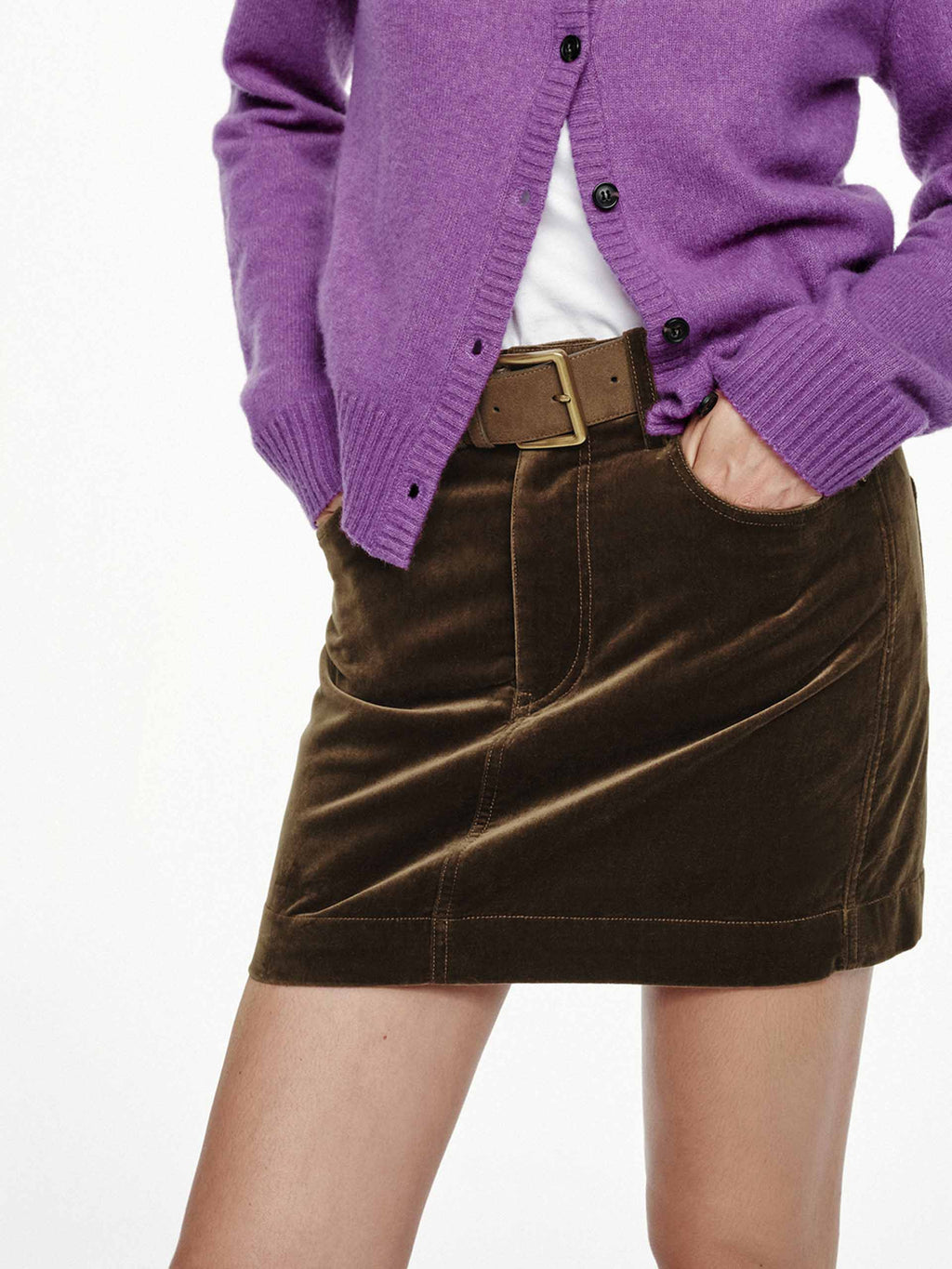Vintage Velvet Mini Skirt