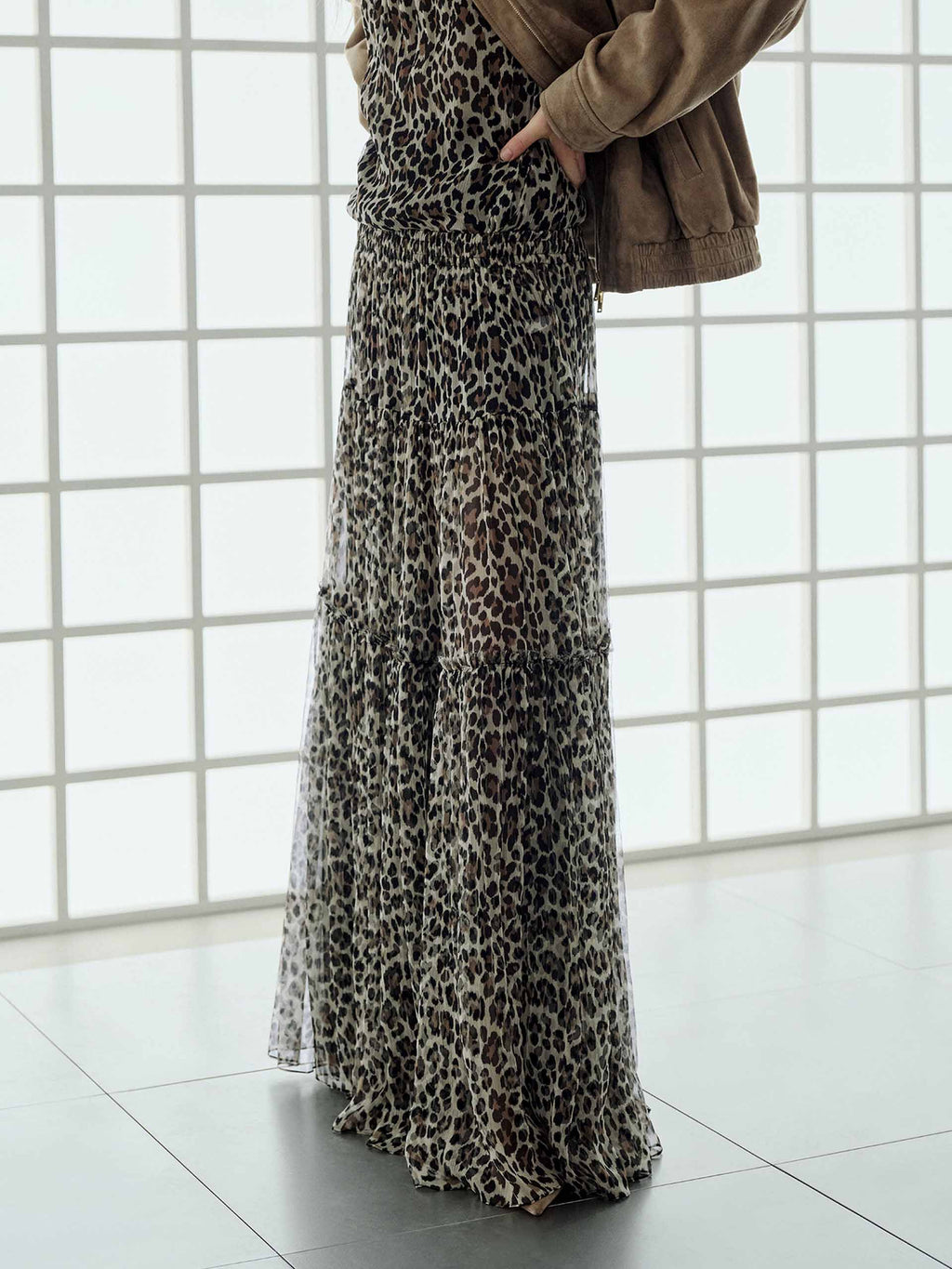 Tulle Leopard Print Skirt