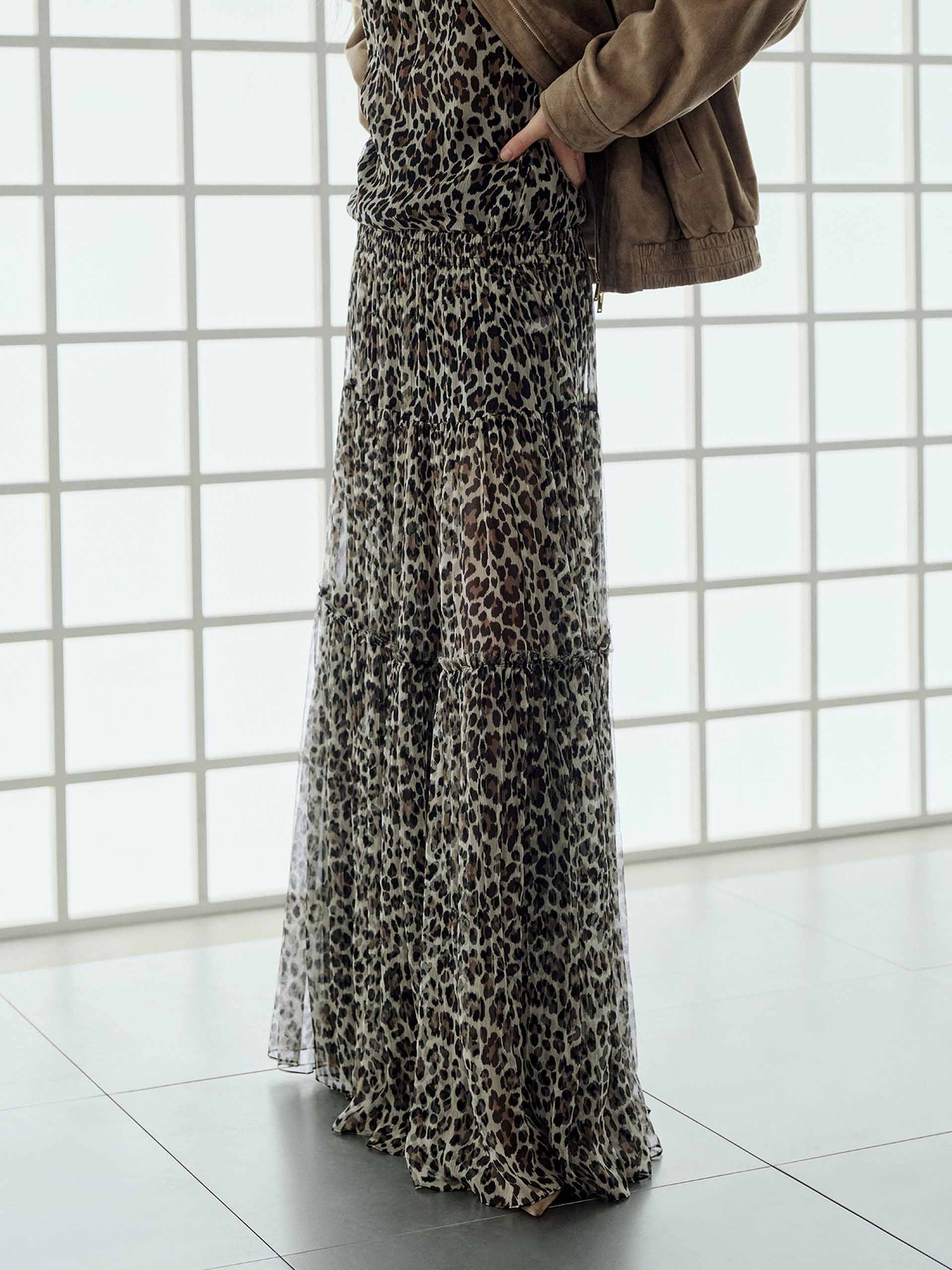 Tulle Leopard Print Skirt