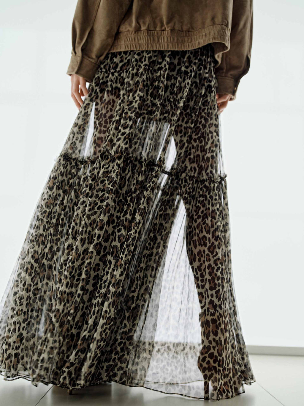 Tulle Leopard Print Skirt