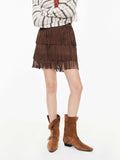 Fringe Faux Suede Mini Skirt
