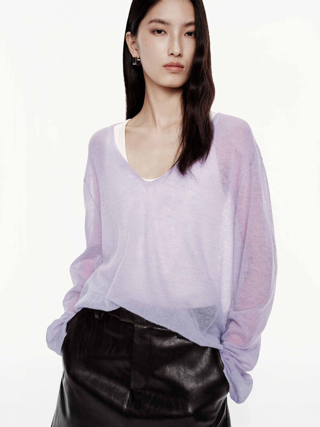 V-neck Knitted Sweater