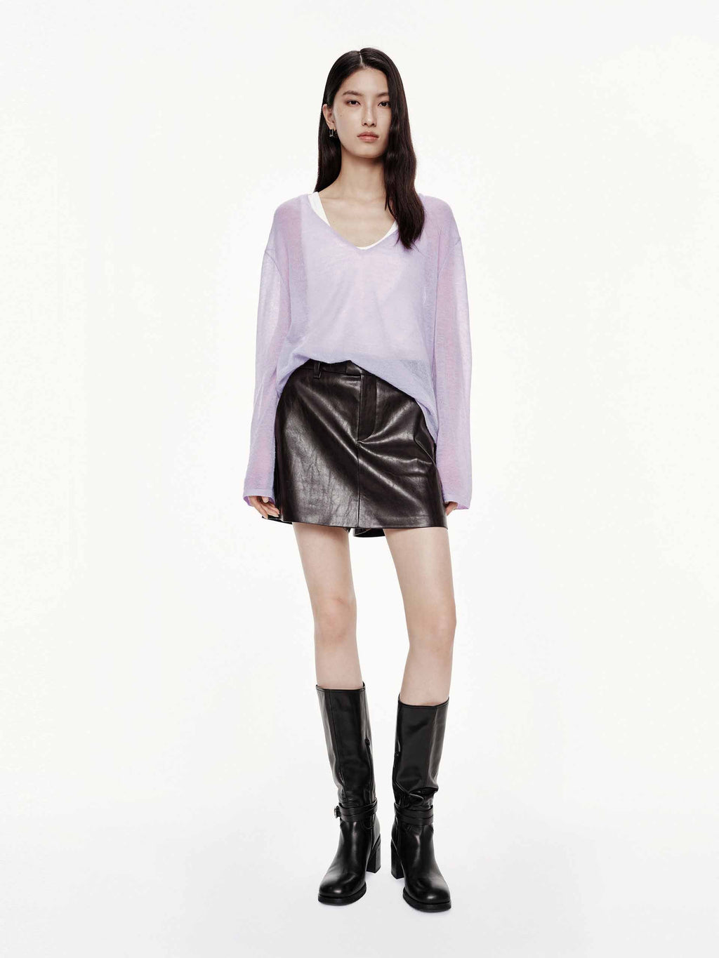 V-neck Knitted Sweater