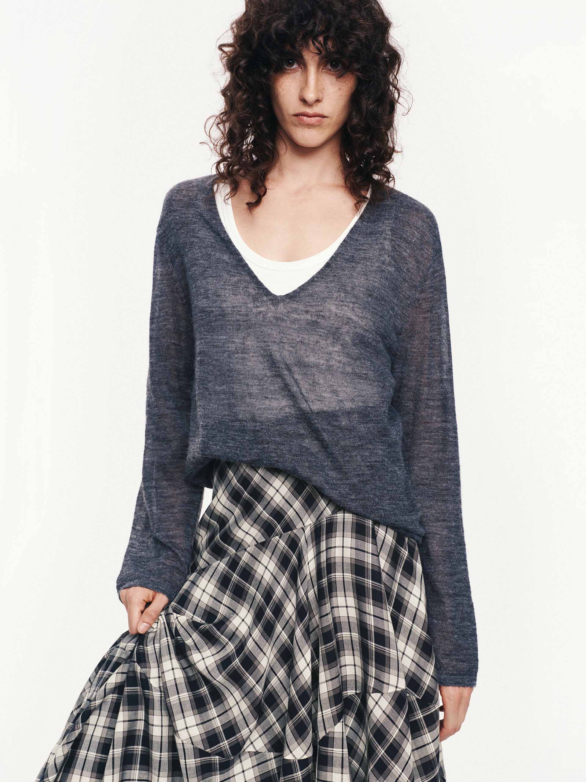 V-neck Knitted Sweater