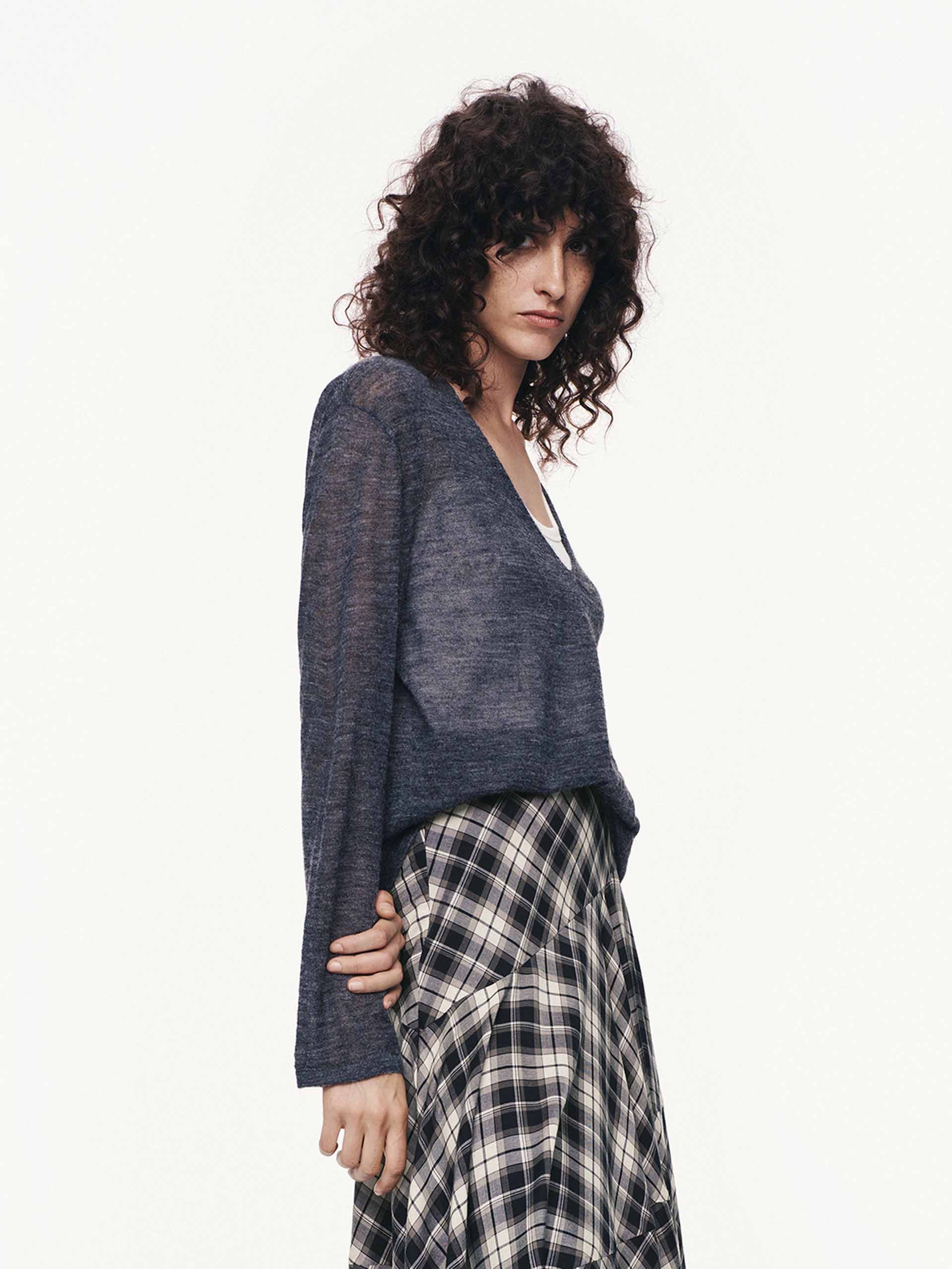 V-neck Knitted Sweater