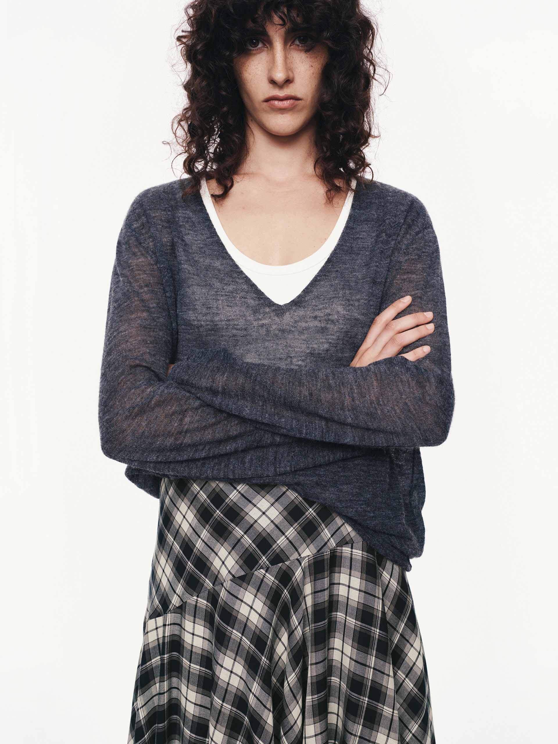 V-neck Knitted Sweater
