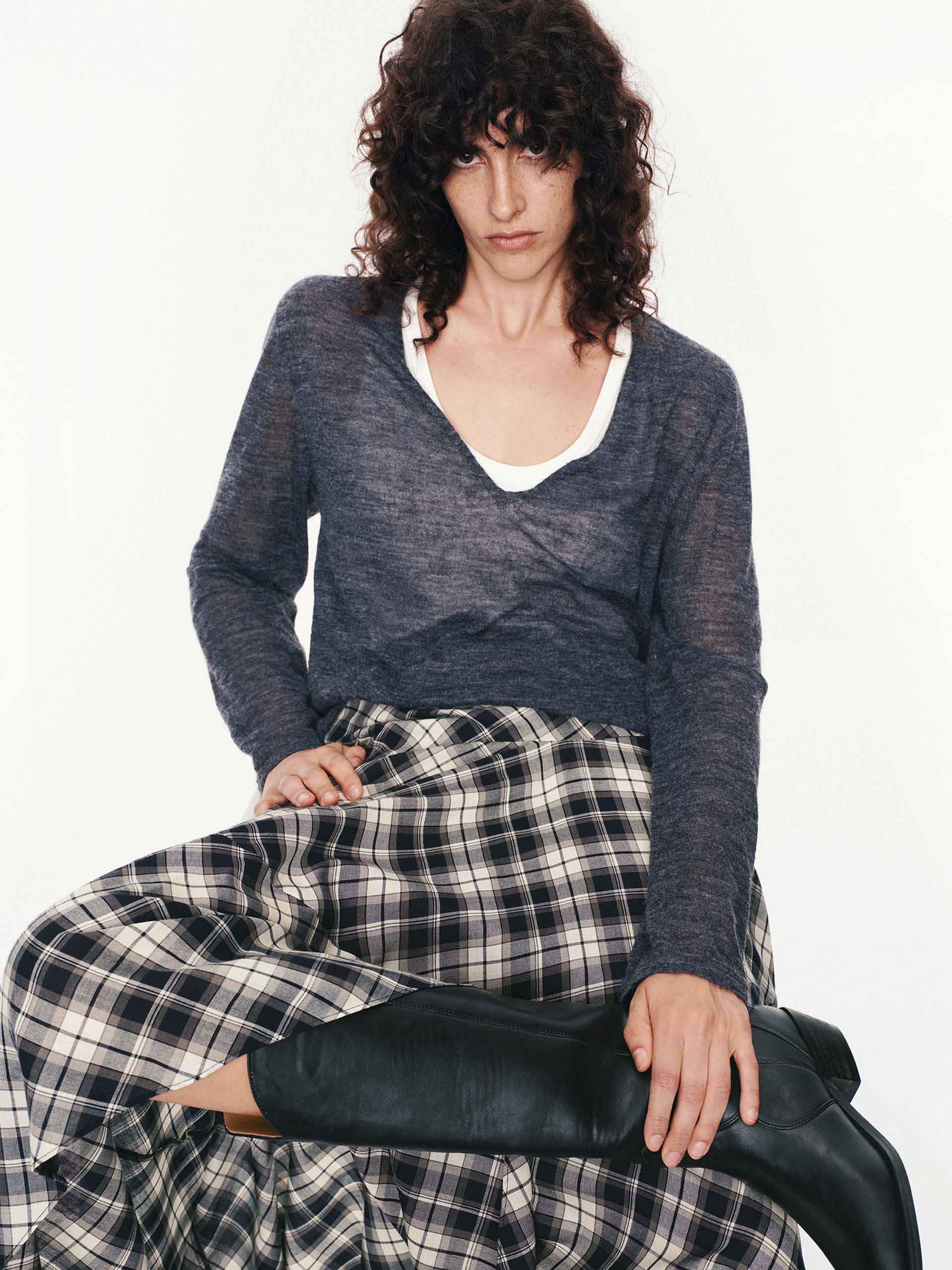 V-neck Knitted Sweater