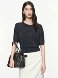 Round Neck Shiny Sweater