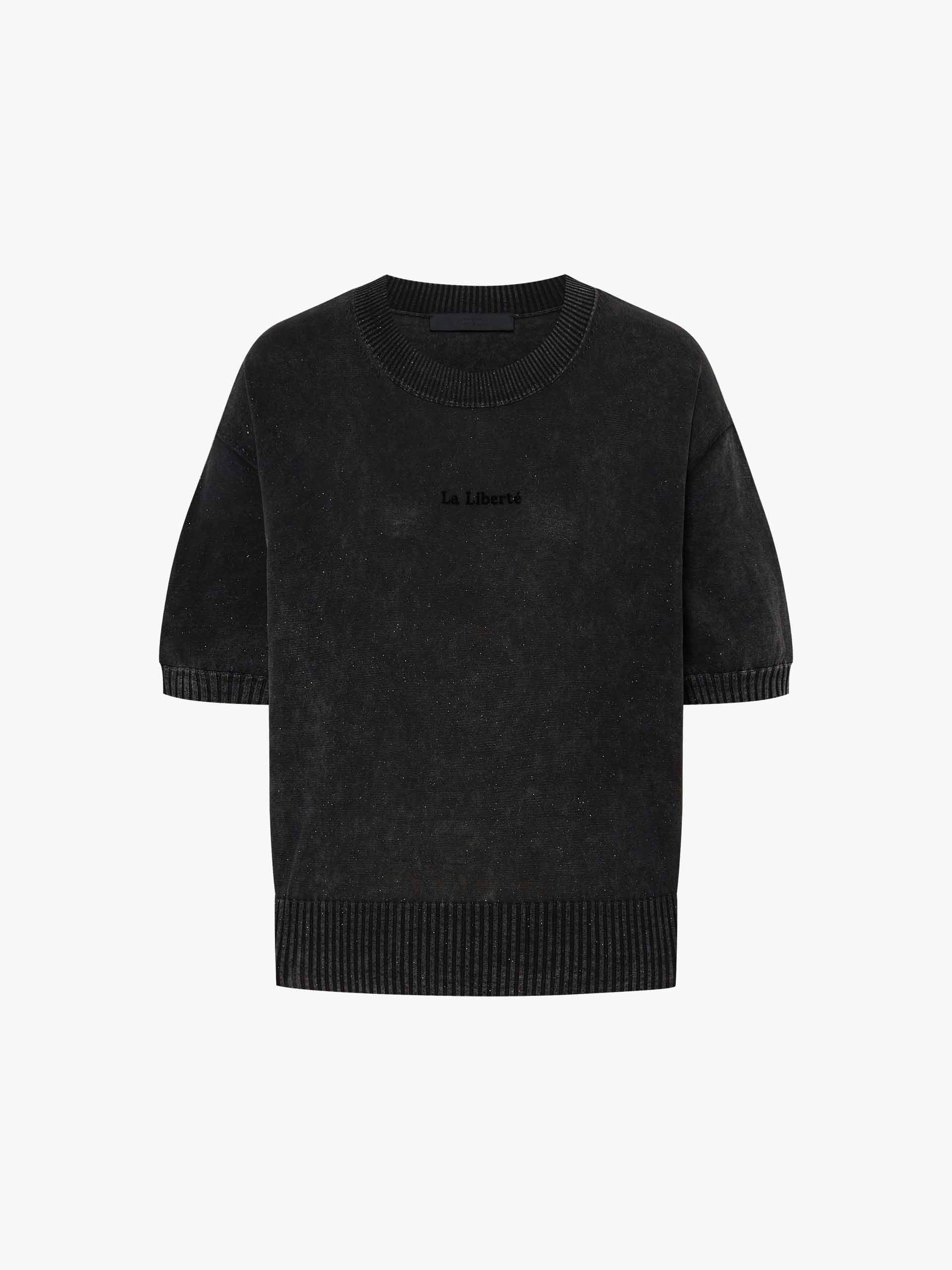 Round Neck Shiny Sweater