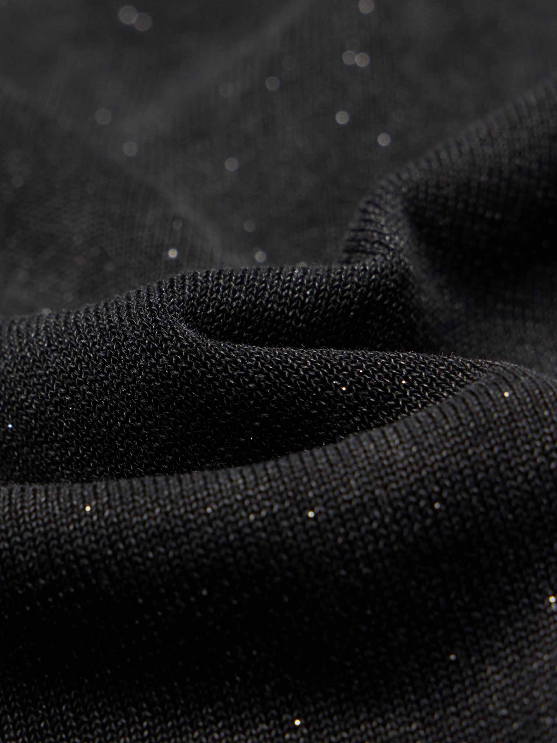 Round Neck Shiny Sweater
