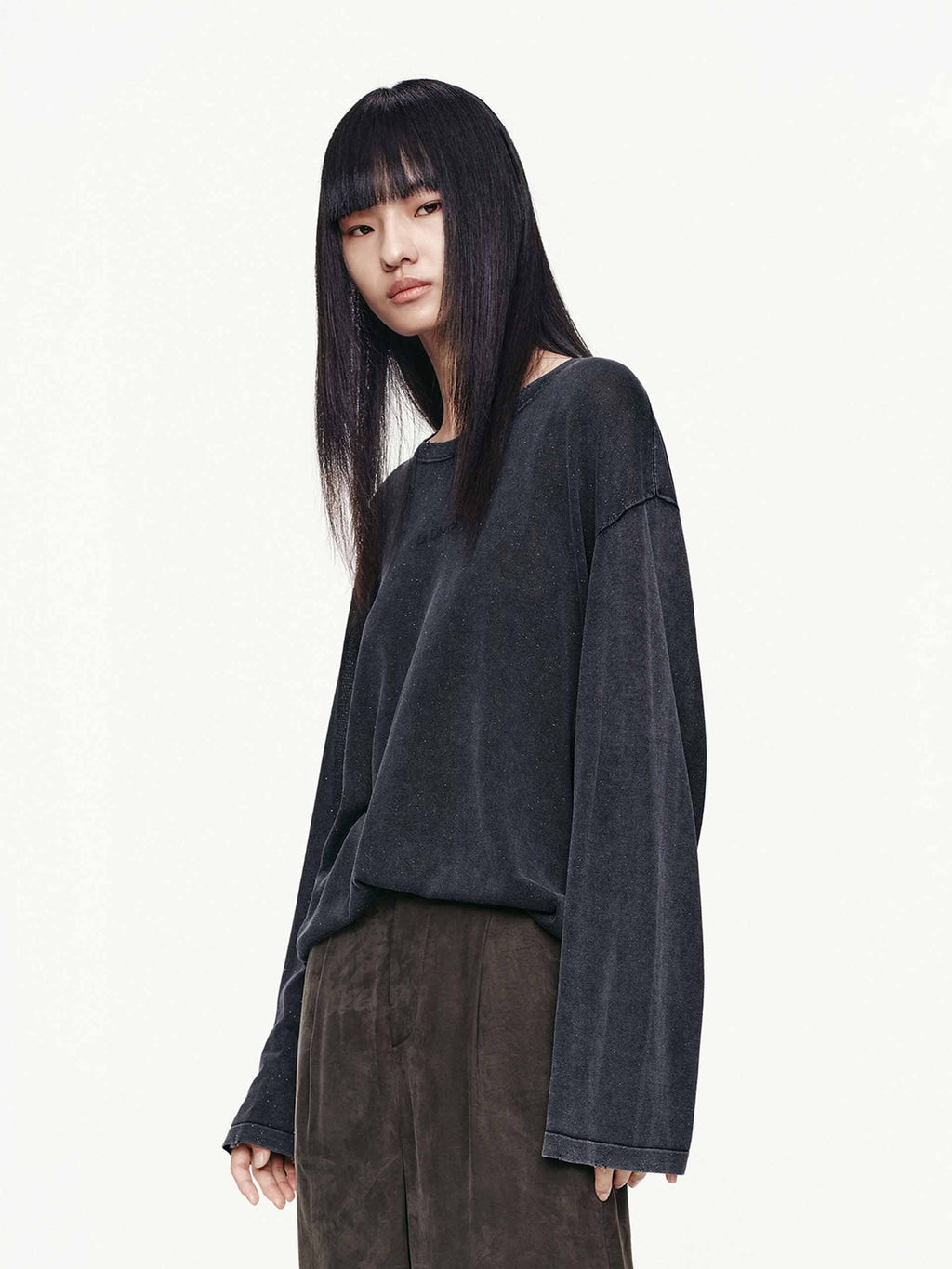 Distressed Collar Knit Sweater