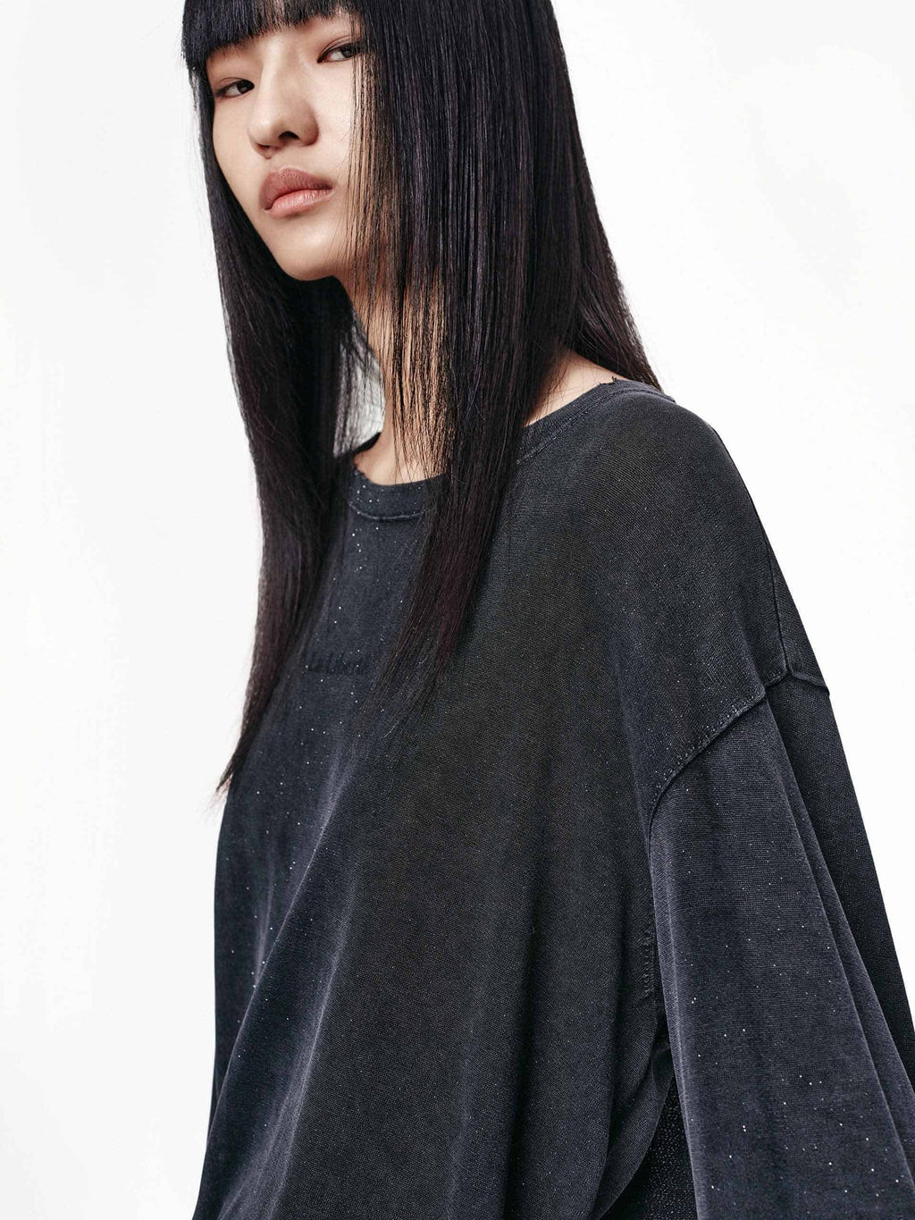 Distressed Collar Knit Sweater