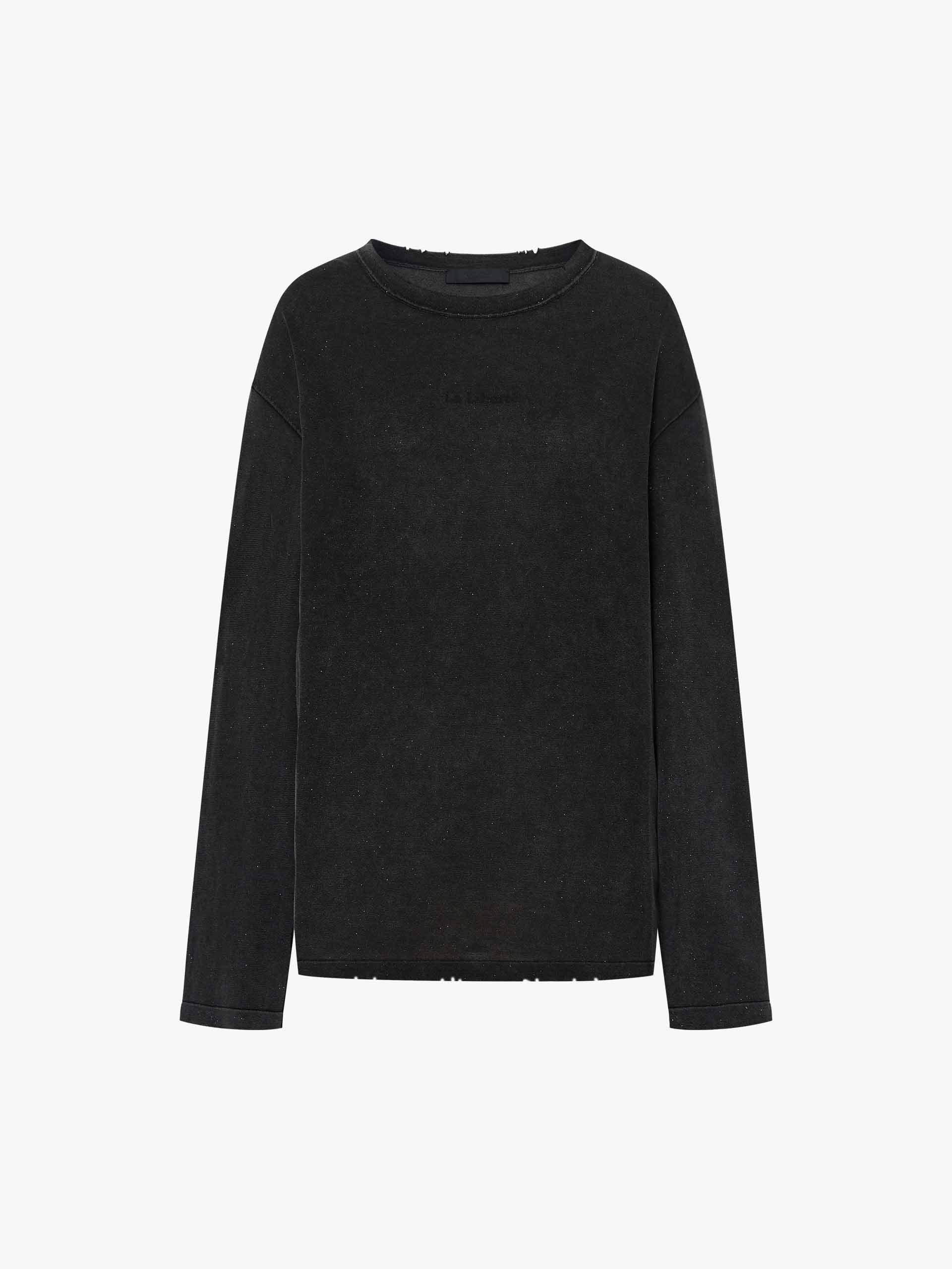 Distressed Collar Knit Sweater