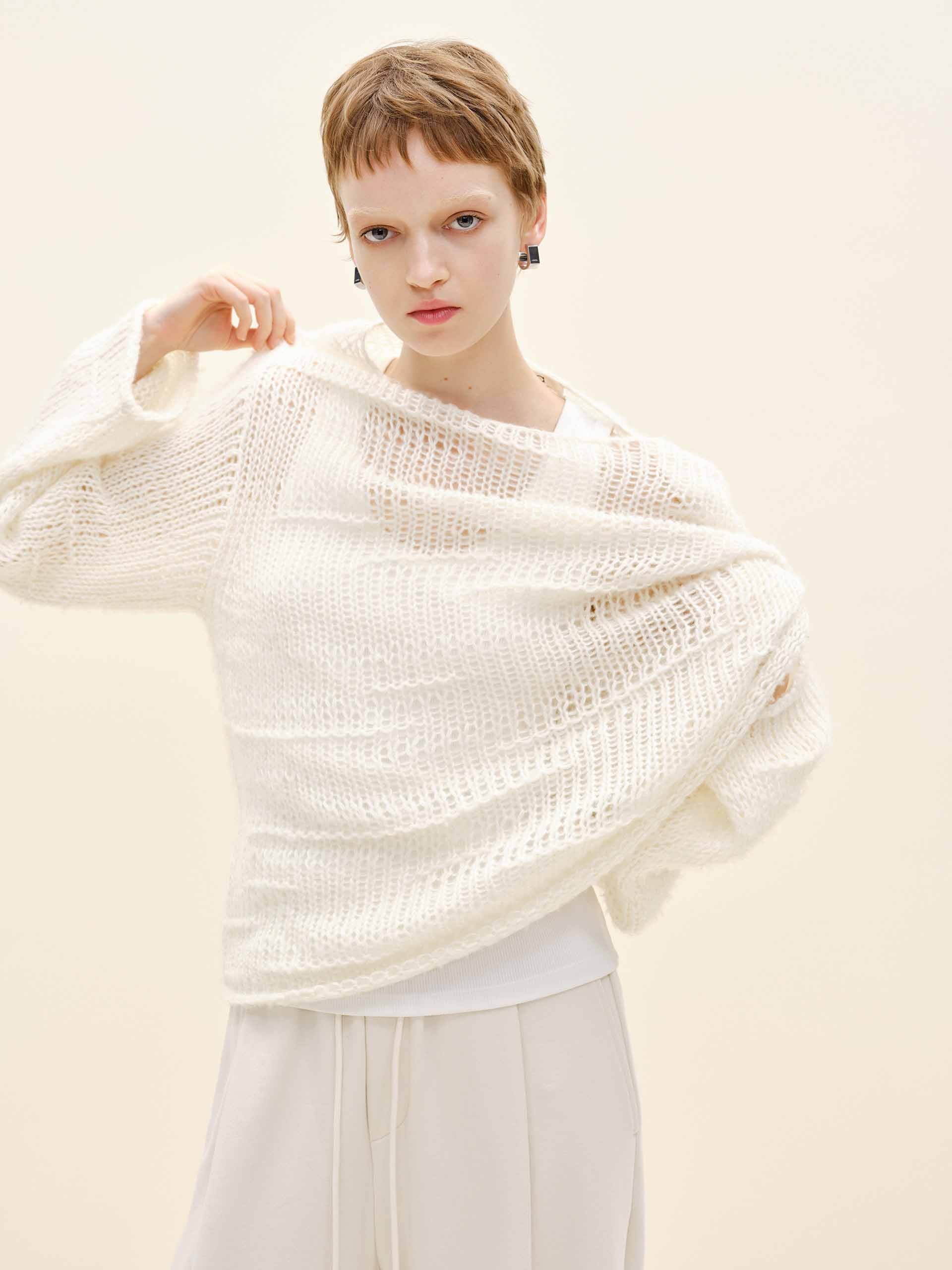 Included Linen Crochet Sweater