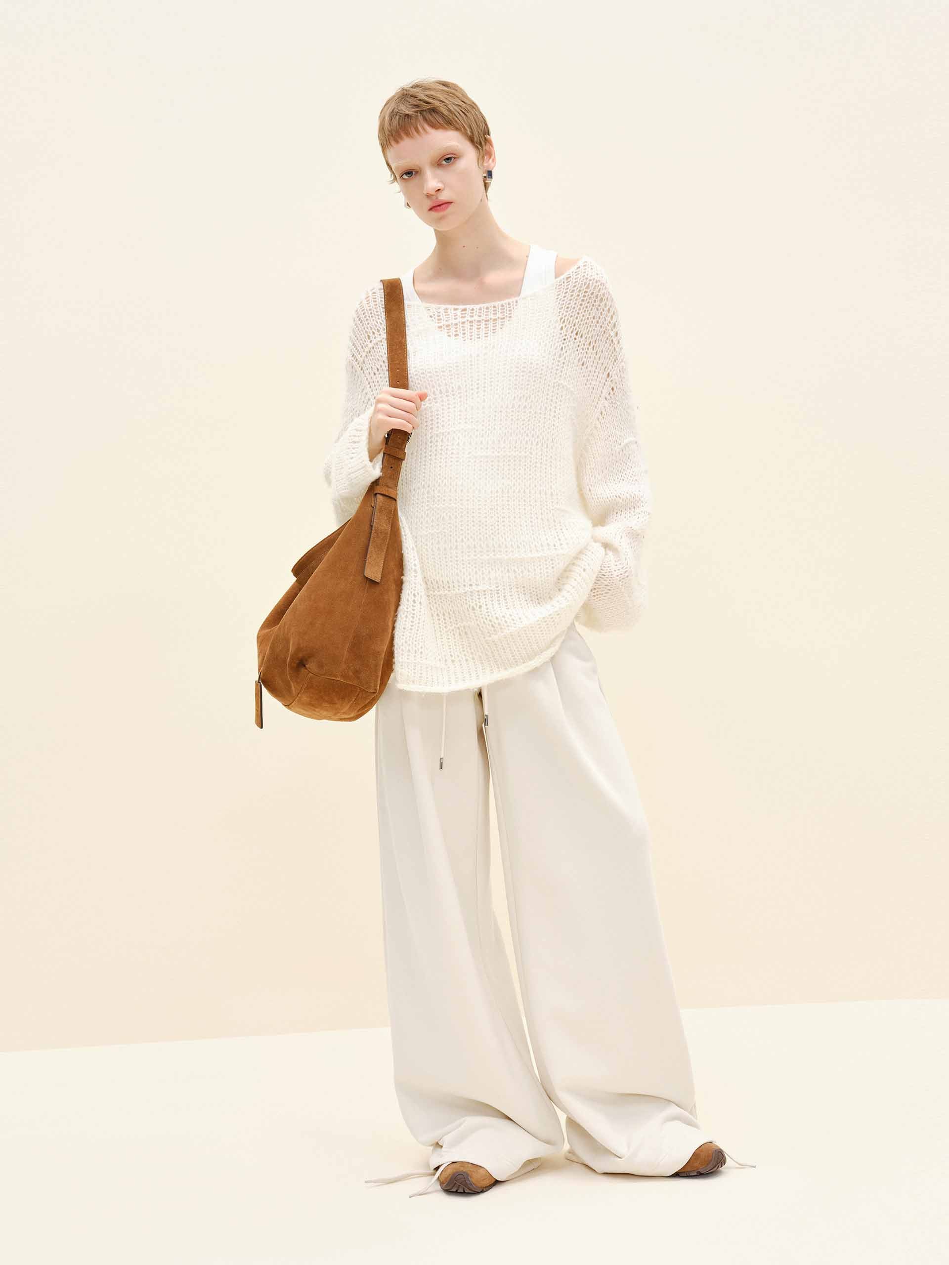 Included Linen Crochet Sweater