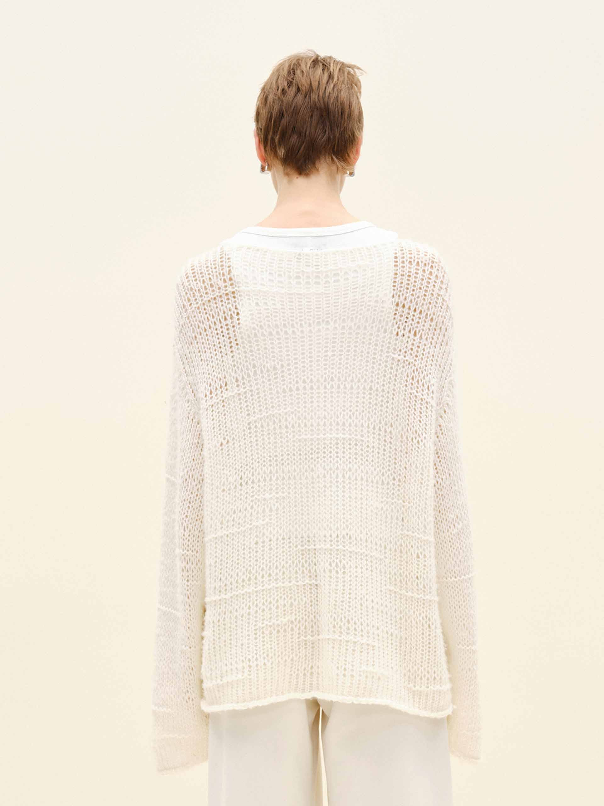 Included Linen Crochet Sweater