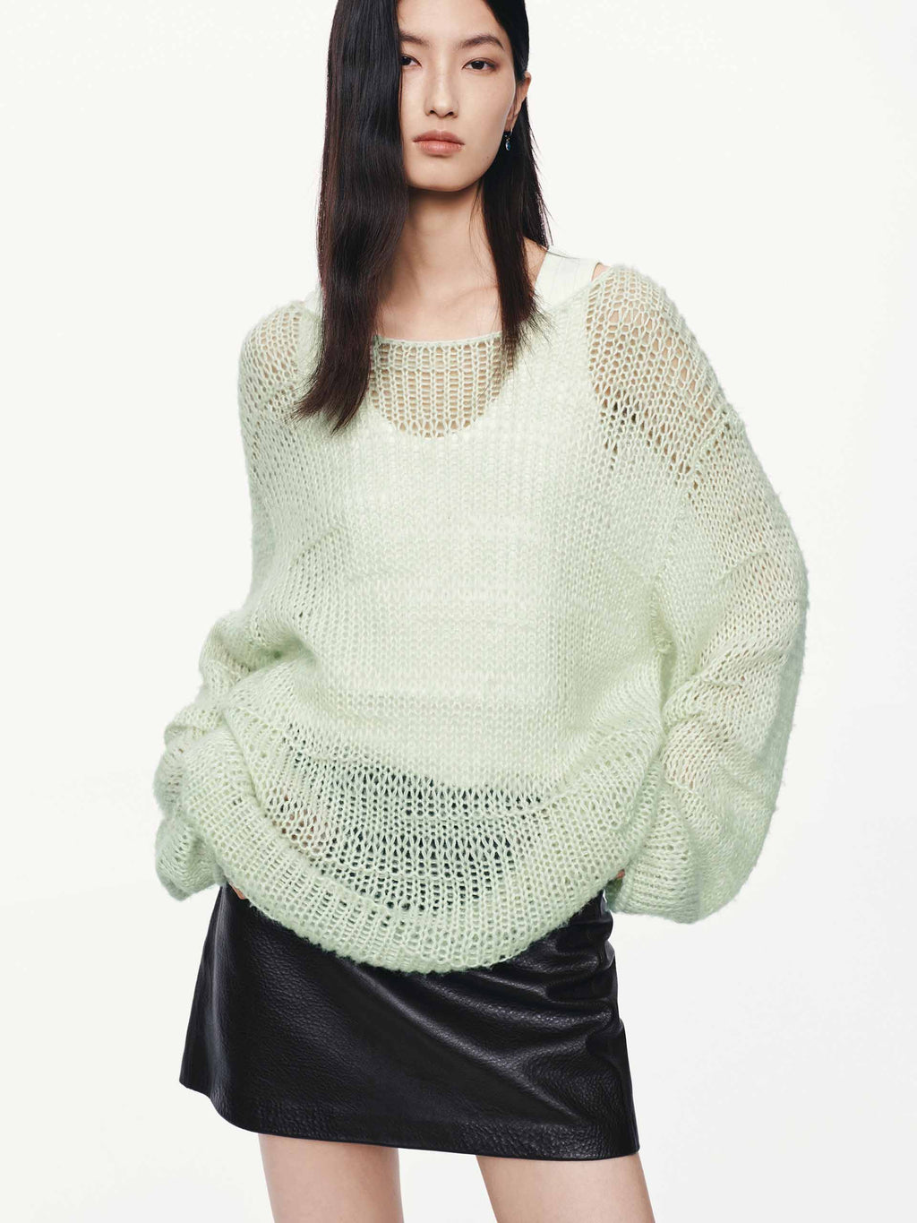 Included Linen Crochet Sweater