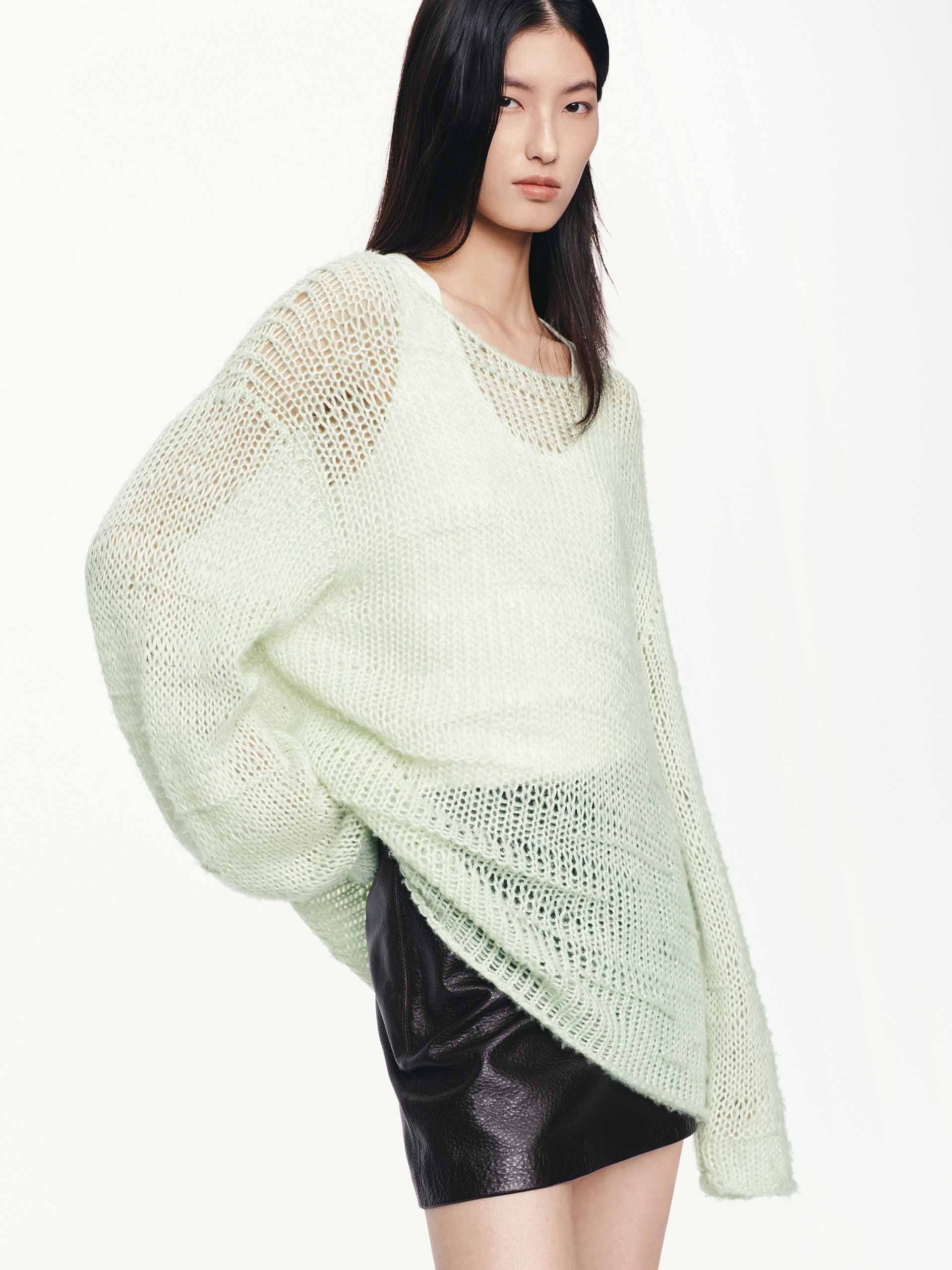 Included Linen Crochet Sweater