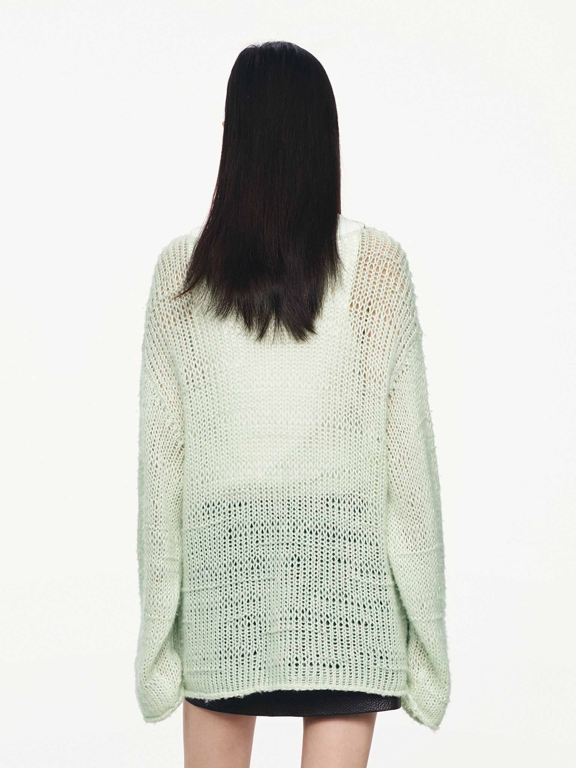 Included Linen Crochet Sweater