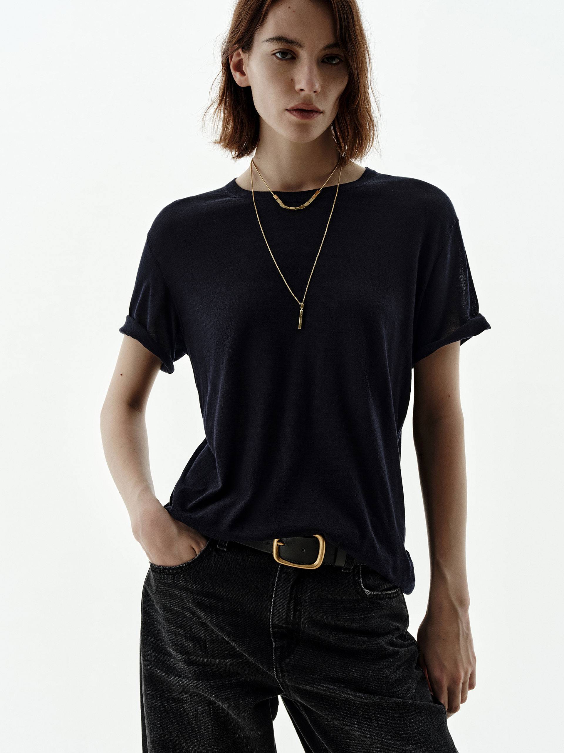 Pure Color Silk Blend Top