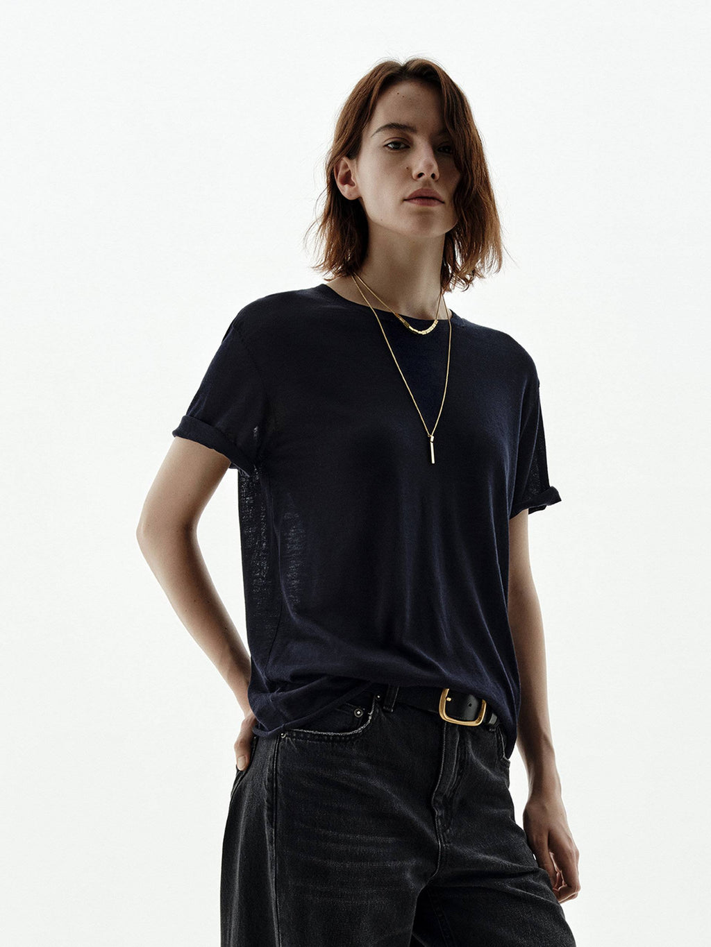 Pure Color Silk Blend Top