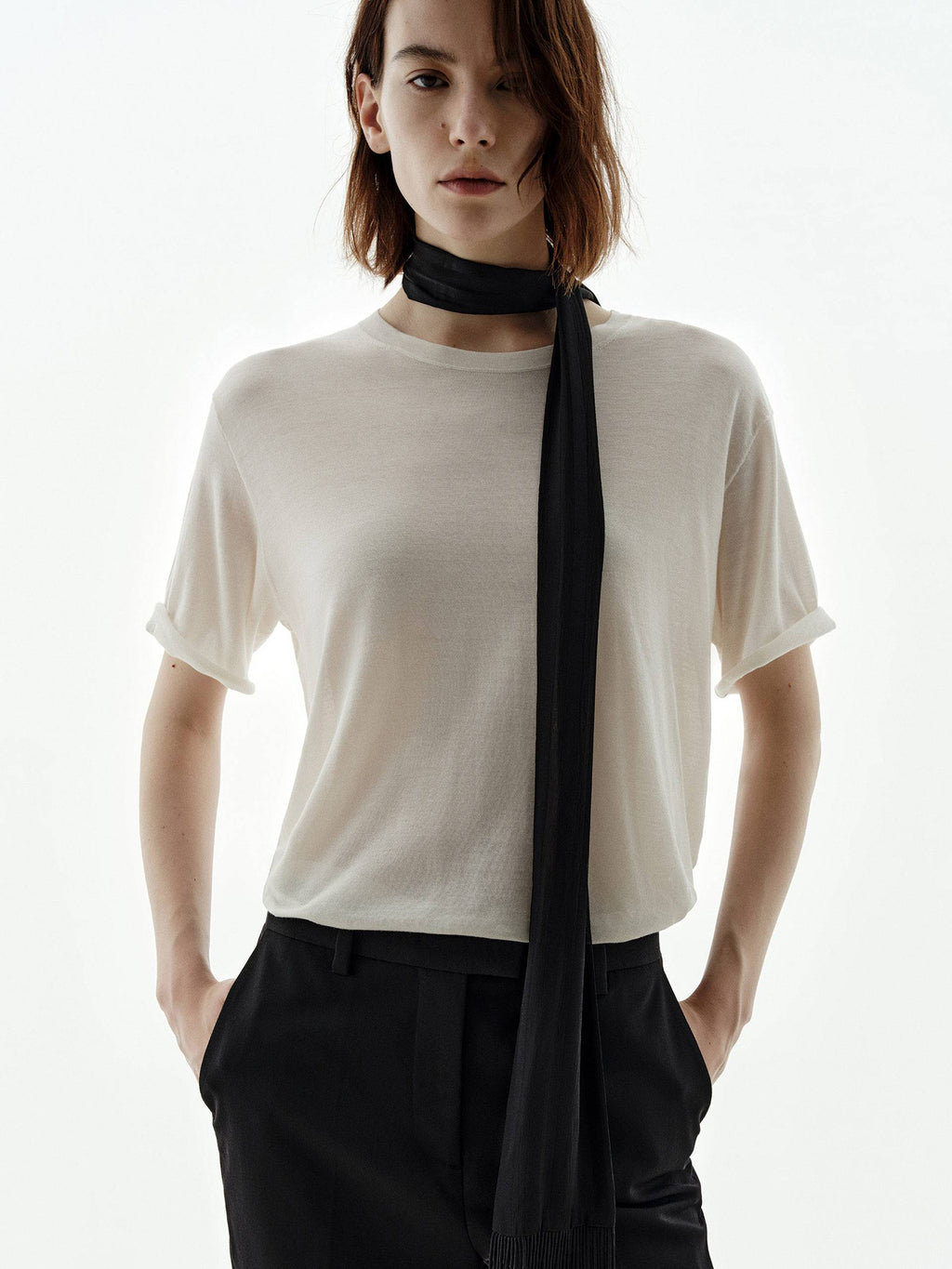 Pure Color Silk Blend Top