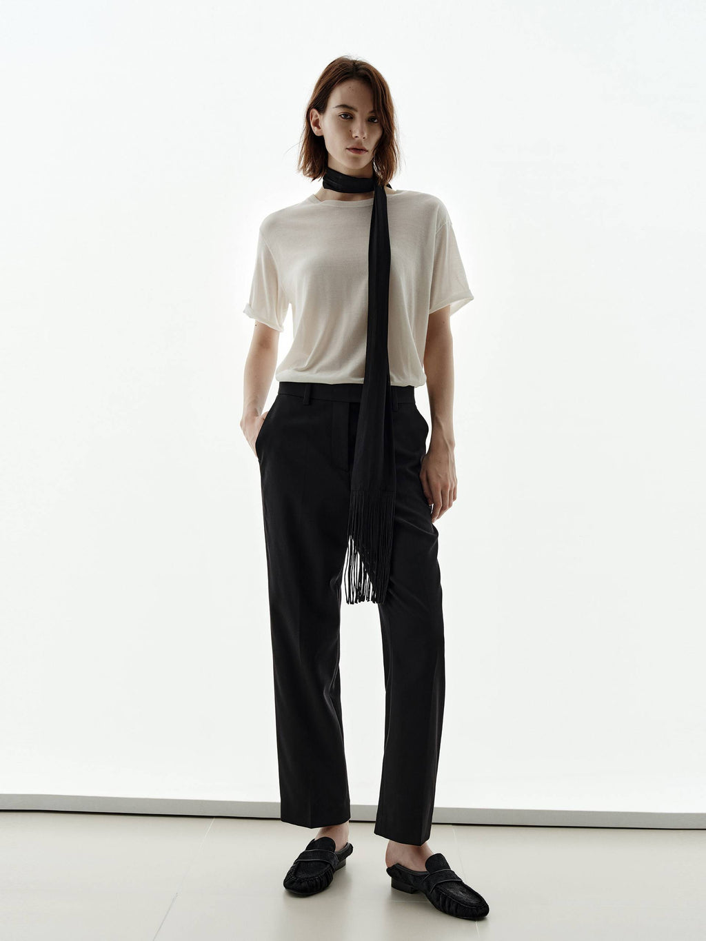 Pure Color Silk Blend Top