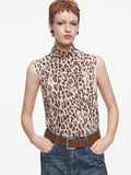 Leopard Print Turtleneck Sweater