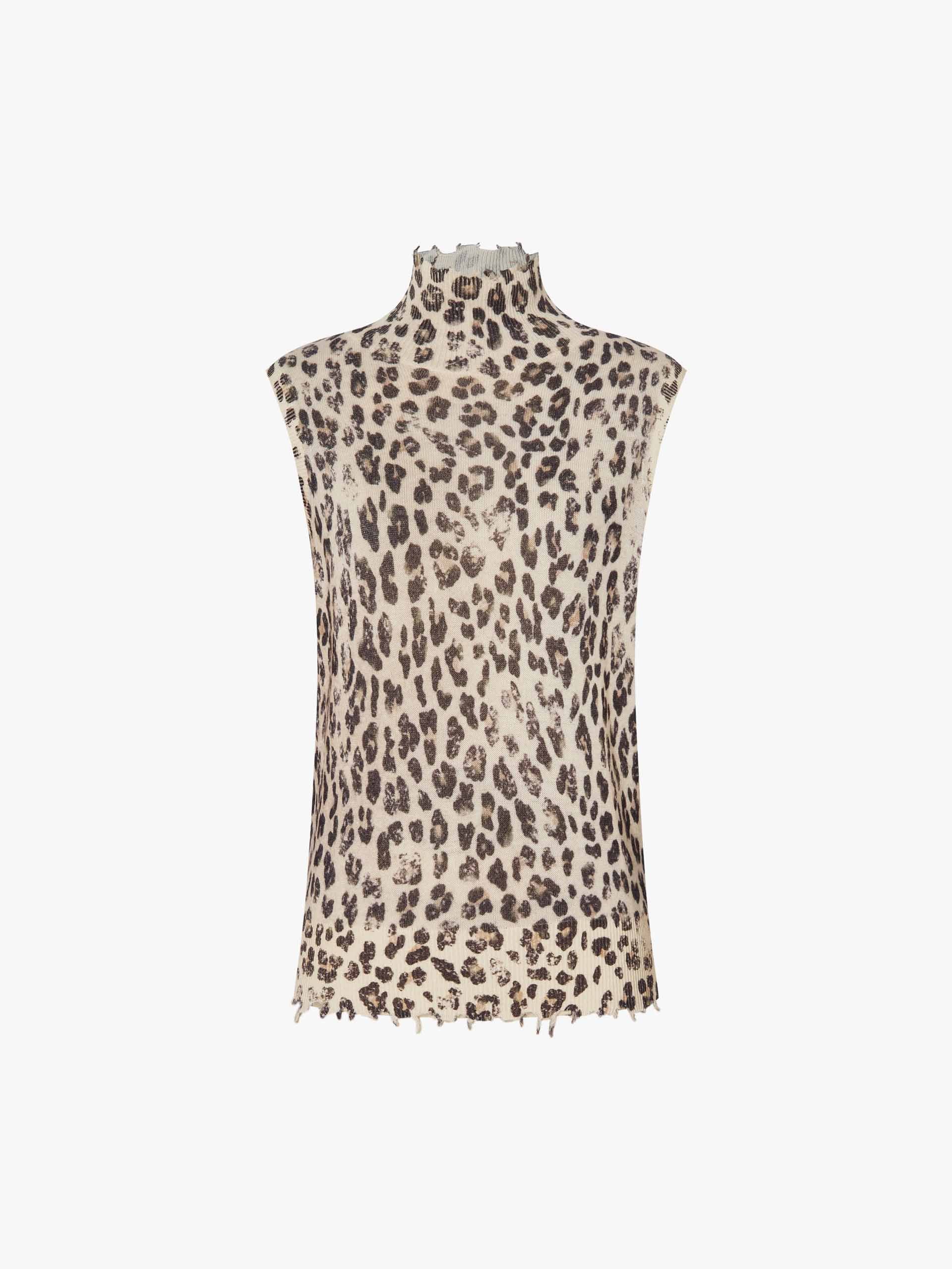 Leopard Print Turtleneck Sweater
