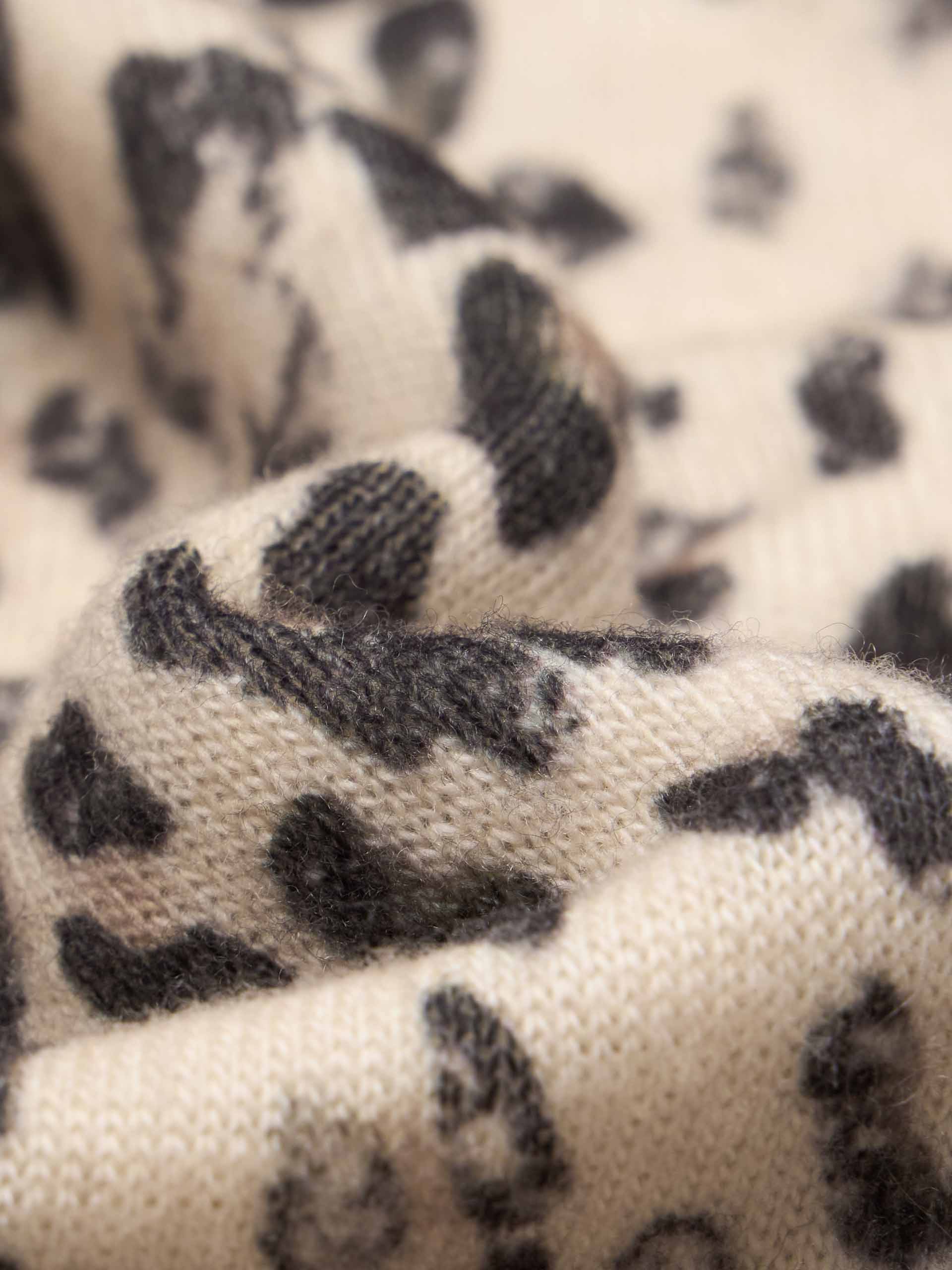 Leopard Print Turtleneck Sweater
