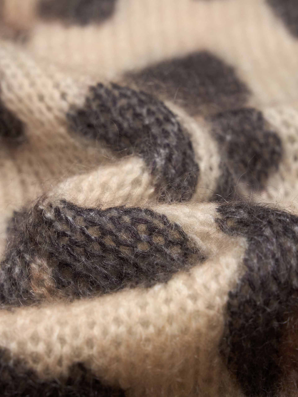 Leopard Print Distressed Sweater