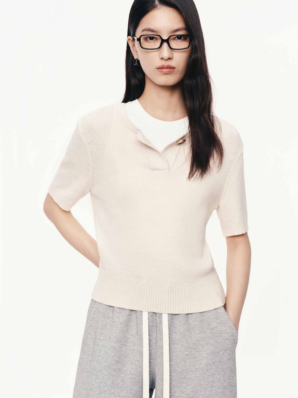 Round Neck Wool Top