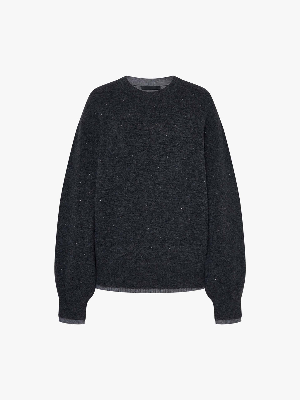 Rhinestone Wool Blend Sweater