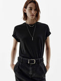Cotton Linen Rhinestones T-shirt