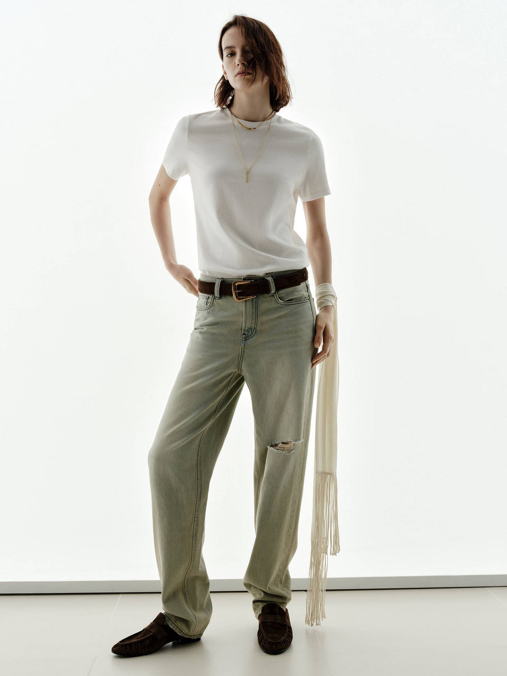 Short Sleeves White T-shirt