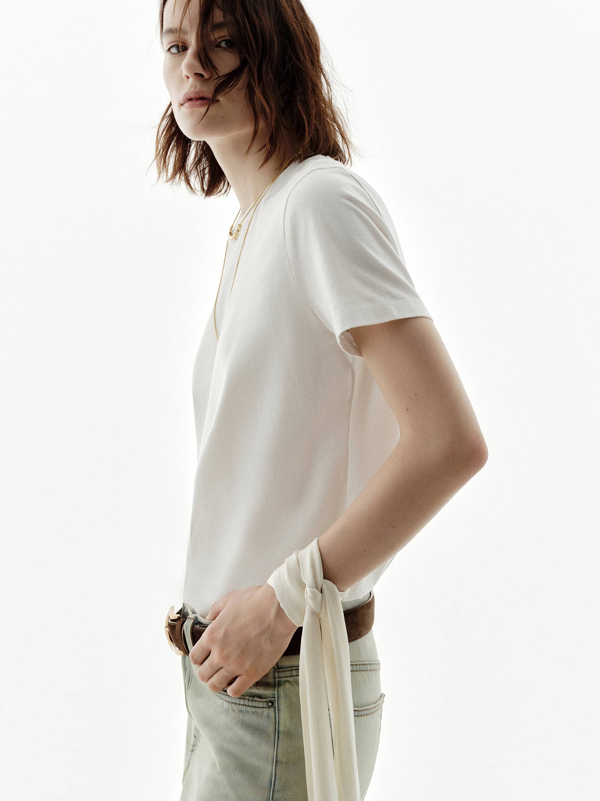 Short Sleeves White T-shirt