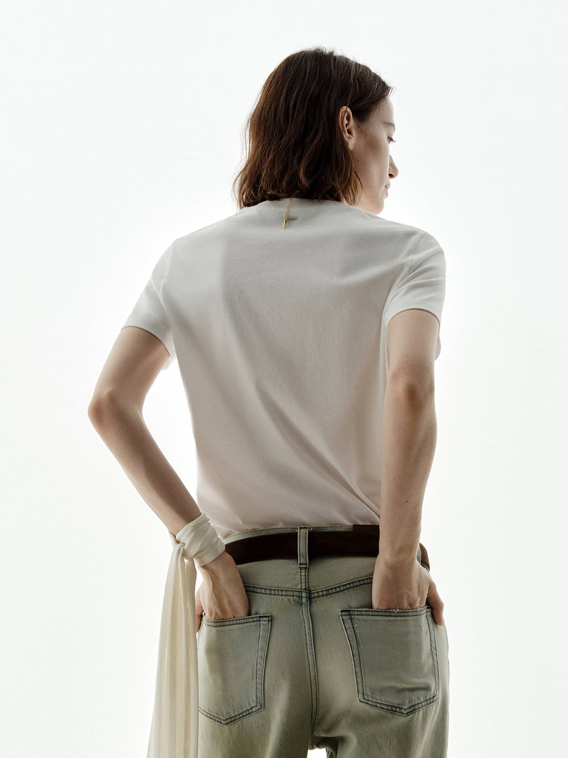 Short Sleeves White T-shirt