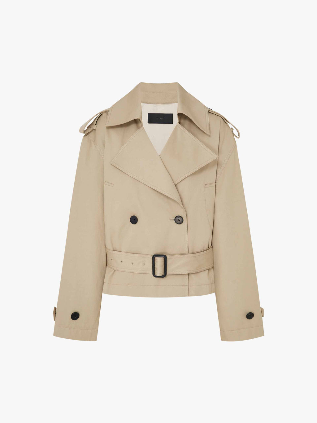 Cotton Cropped Trench Coat