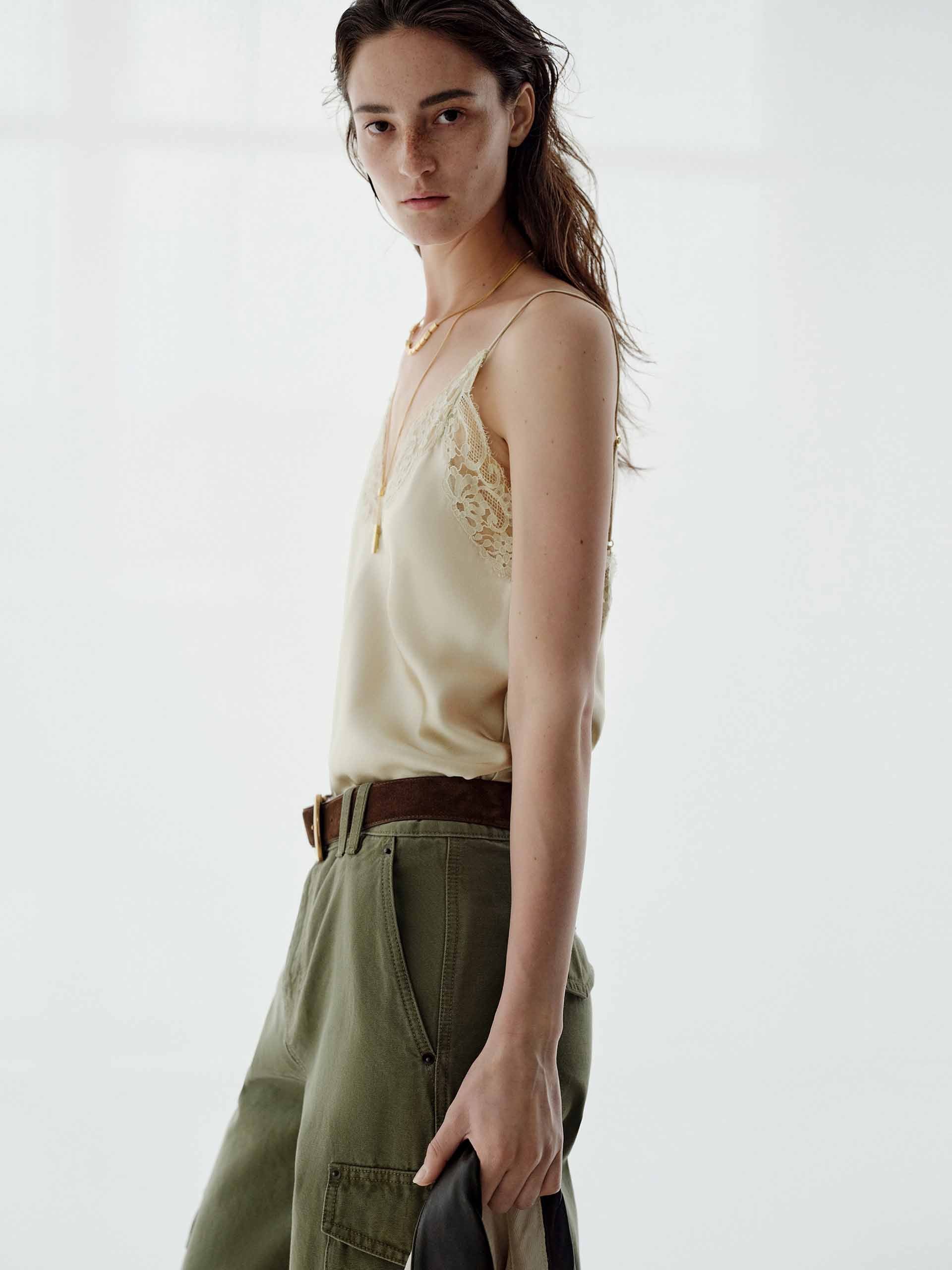 Silk Lace Tank Top