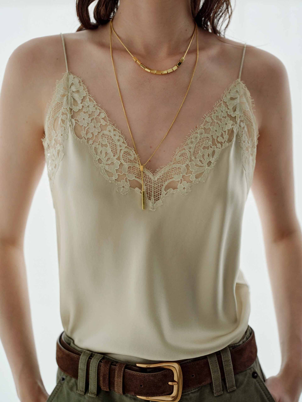 Silk Lace Tank Top